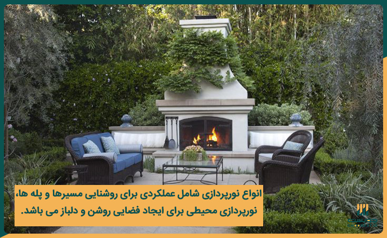 نورپردازی در محوطه سازی باغ